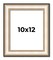 Photo Size Contemporary Silver Frame - UV Acrylic, Foam Board Backing, Hanging Hardware